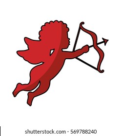 cupid angel character icon vector illustration design