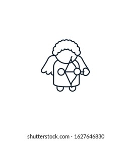 cupid angel creative icon. From Valentines Day icons collection. Isolated cupid angel sign on white background