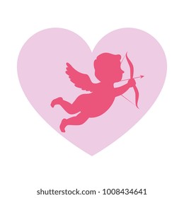 cupid angel with heart