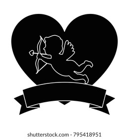 cupid angel with heart