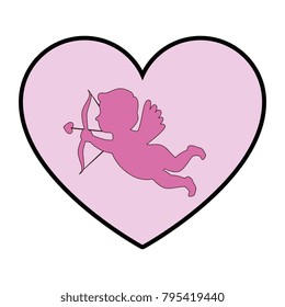 cupid angel with heart