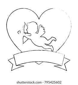 cupid angel with heart
