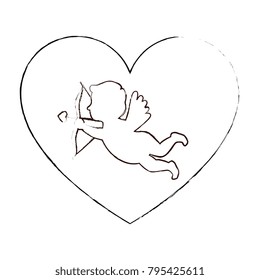 cupid angel with heart