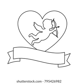 cupid angel with heart