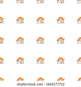 patrón de icono de ángel cupido perfectamente aislado en fondo blanco. Icono de ángel cupido plano editable. icono de ángel cupido para web y móvil.