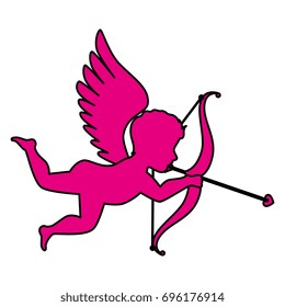 cupid angel isolated icon