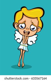 Cupid angel pleading