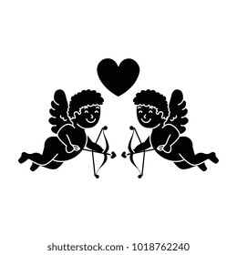 cupid angels with heart