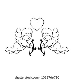 cupid angels with heart