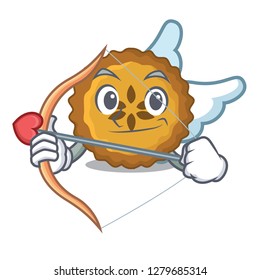 Cupid apple pie bread on cartoon Plate