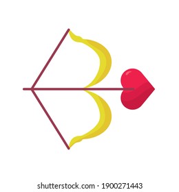 cupid arch and arrow icon vector illustration design