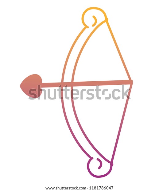 Cupid Arch Arrow Rainbow Lines Stock Vector Royalty Free 1181786047 Shutterstock 7742