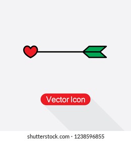 Cupid Arrow Icon Vector Illustration Eps10