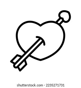 Cupid Arrow icon vector illustration logo template isolated on white background