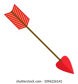 Cupid arrow symbol, vector icon
