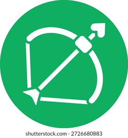 Ilustração de design de ícone de vetor de seta cupida
