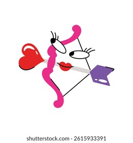 Cupid Arrow vector Sticker. Eps 10 file