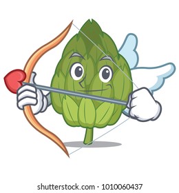 Cupid artichoke character cartoon style