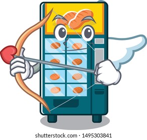 Cupid bakery vending machine isolated the cartoon