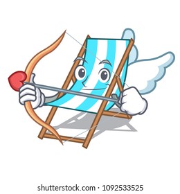 Cupid beach chair character cartoon