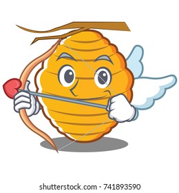 Cupid bee hive character cartoon