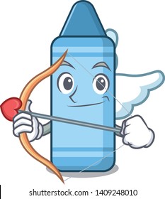 Cupid blue crayon isolated in the mascot