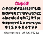 Cupid Bold Font Alphabet, Cupid