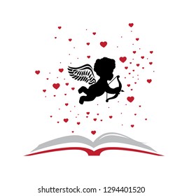 cupid book, logo icon