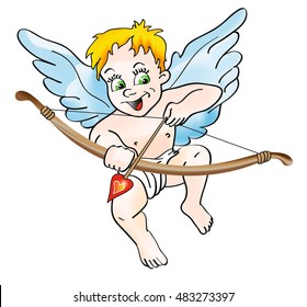 Cupid with bow