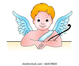 Cupid with bow and arrow