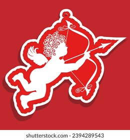 cupid with bow and arrow for congratulations