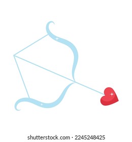 cupid bow and arrow isolated design