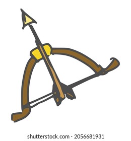 cupid bow and arrow simple drawing. vector doodle sketch illustration