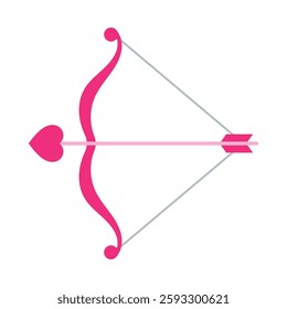 Cupid Bow and Arrow Vector Illustration
