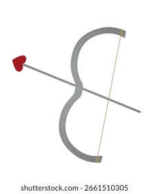 Seta de arco cupido. ilustração vetorial	