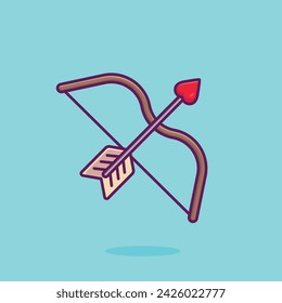 Cupid bow cartoon vector illustration valentine concept icon isolated