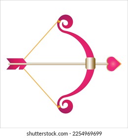 icono de arco cupido y flecha: vector de stock (libre de regalías)  525831874