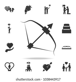 cupid bow icon. Love or couple element icon. Detailed set of signs and elements of love icons. Premium quality graphic design. One of the collection icons for websites on white background