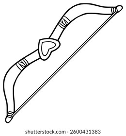 cupid bow illustration hand drawn outline vector
