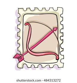 cupid bow postage stamp