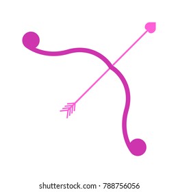Cupid Bow Valentine Love Vector Illustration Graphic Design