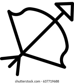 Cupid Bow Vector Icon