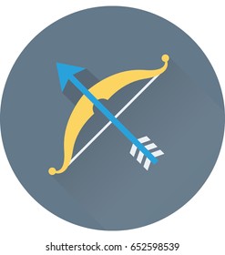 Cupid Bow Vector Icon 