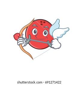 Cupid bowling ball character cartoon