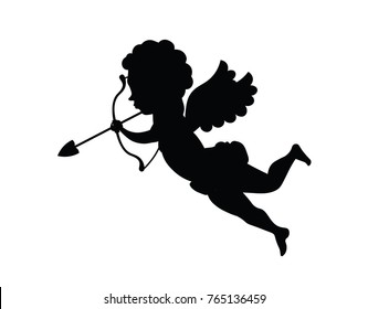 Cupid boy silhouette