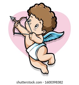 cupid boys with arrow vector