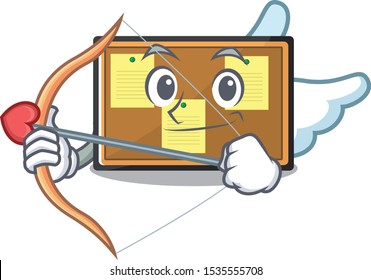 Cupid bulletin board with the cartoon shape