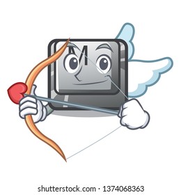 Cupid button M on a keyboard mascot