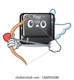 Cupid button page up shape in cartoon