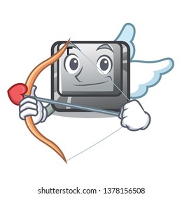 Cupid button T isolated in the cartoon
